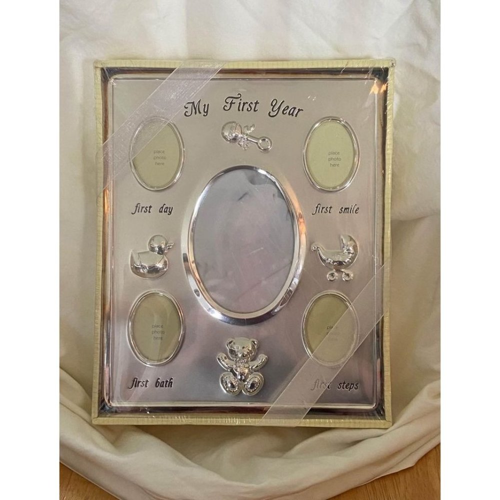 Babys First Year Silver Picture Frsme